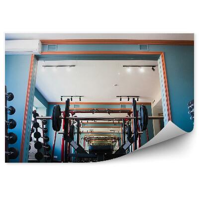 Papier peint Salle d'exercice avec haltères