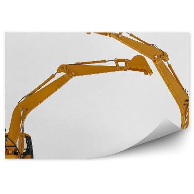 Papier peint panoramique Excavateurs jouets sur fond blanc