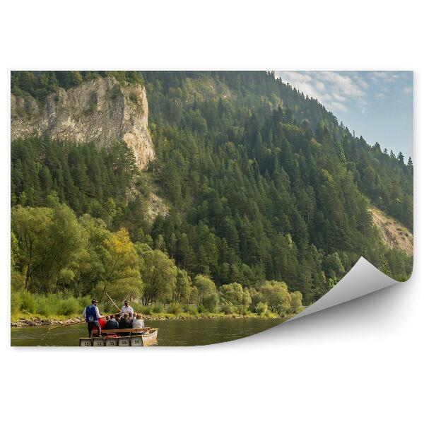 Papier peint Vue Sur La Descente En Rafting Des Pieniny Dunajcem