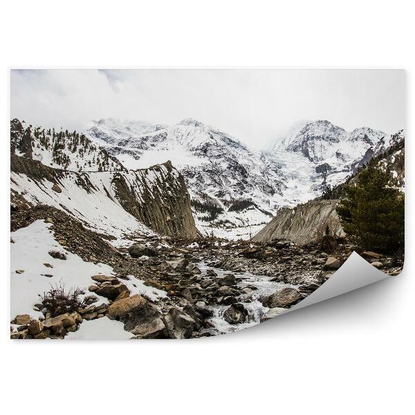 Papier peint Montagnes Enneigées De L'himalaya, Ruisseau D'eau