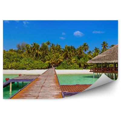 Papier peint Pier Beach Tropical Island Summer