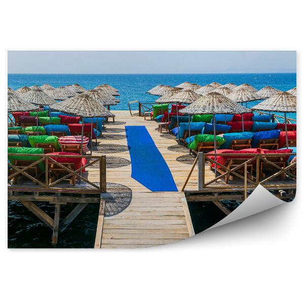 Papier peint Pier Loungers Hiking Resort Summer Blue