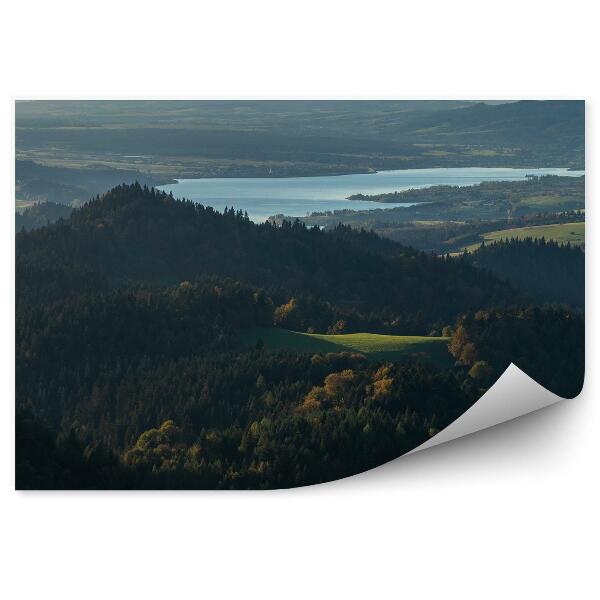 Papier peint Panorama De Pieniny Vue Du Lac De Czorsztyn