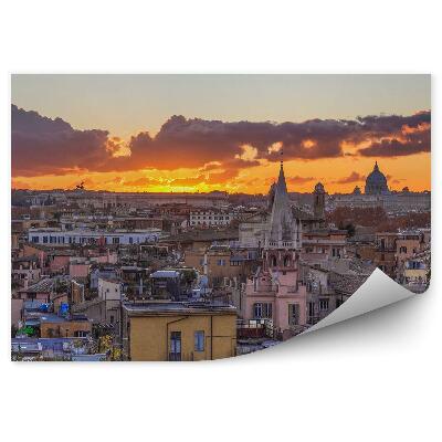 Papier peint Vue Ville Italie Coucher de soleil Rome