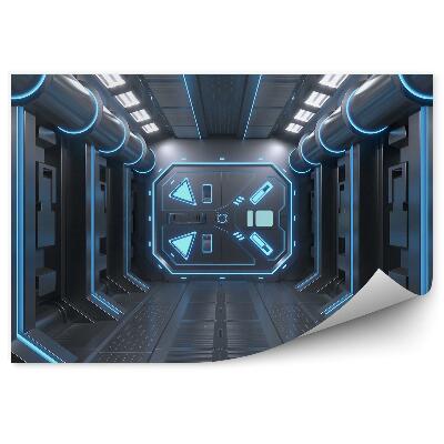 Papier peint Intérieur D'une Pièce De Science-Fiction