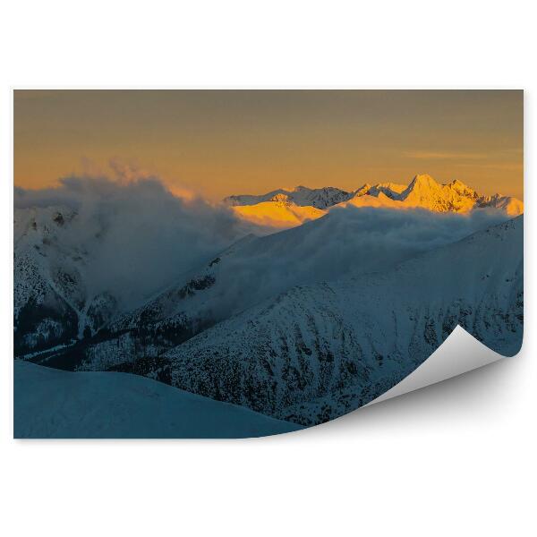 Papier peint Tatra Mountains Winter Snow Sunset