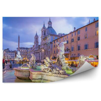 Papier peint fontaine ville circulation touristes italie