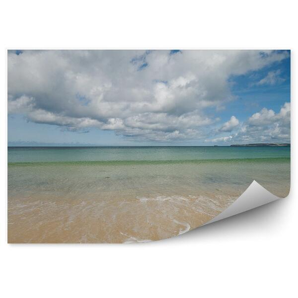 Papier peint Vue Plage Ciel Nuages Cornouailles Océan Atlantique