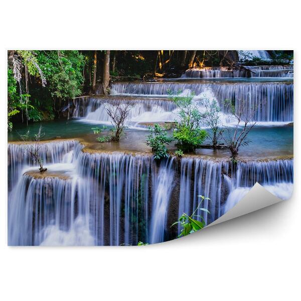 Papier peint Chutes d'eau dans la forêt tropicale Nature