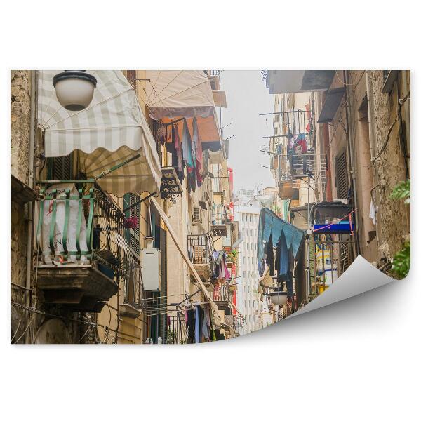 Papier peint Vieilles villes de Naples Italie Fleurs Prana