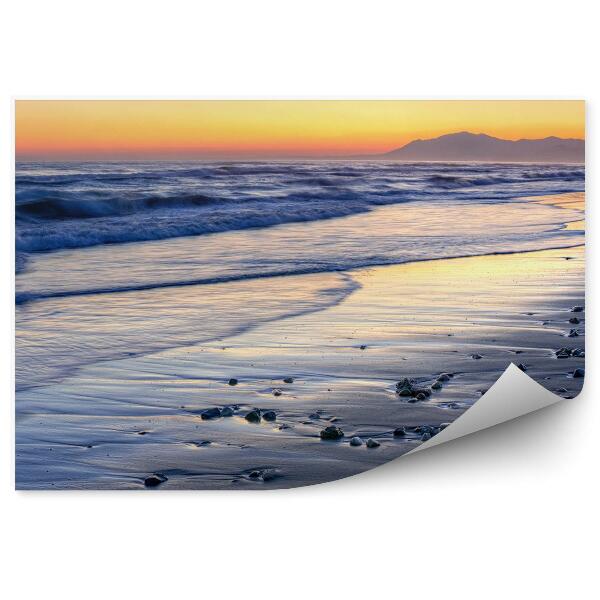 Papier peint Andalousie plage coucher de soleil espagne mer vagues