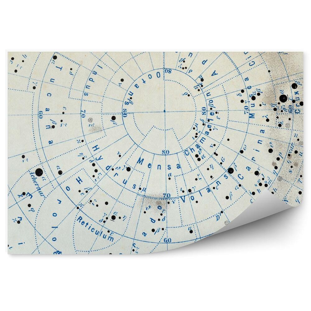 Papier peint Constellation Étoiles Allemagne Carte 1908