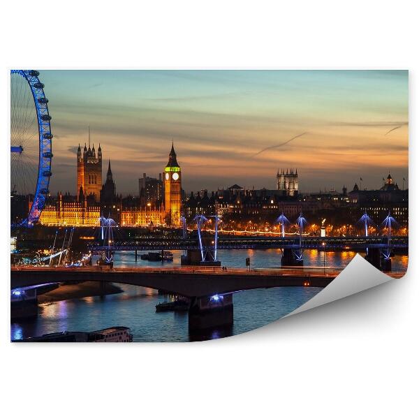 Papier peint Panorama de la ville de Londres de nuit