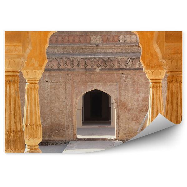 Papier peint Inde arches ambre palais architecture monument