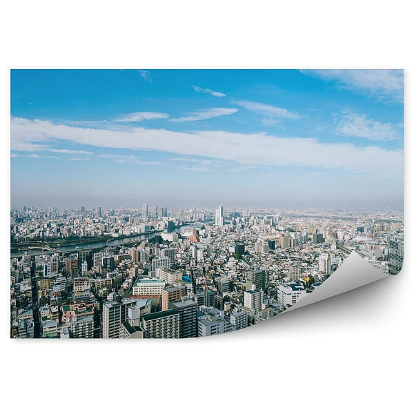 Papier peint Gratte-ciel Bâtiments Ciel Nuages Tokyo Japon