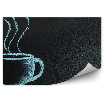 Tapisserie murale Dessin à la craie grains de café