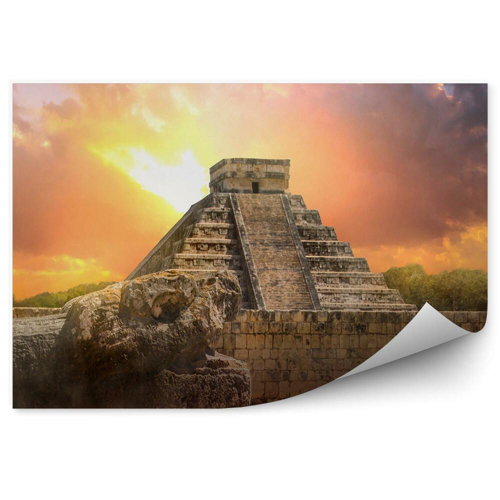 Papier peint Mexique architecture pyramide monuments