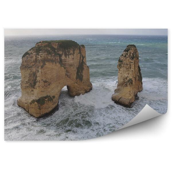 Papier peint Mer Méditerranée Vagues Rochers Îles