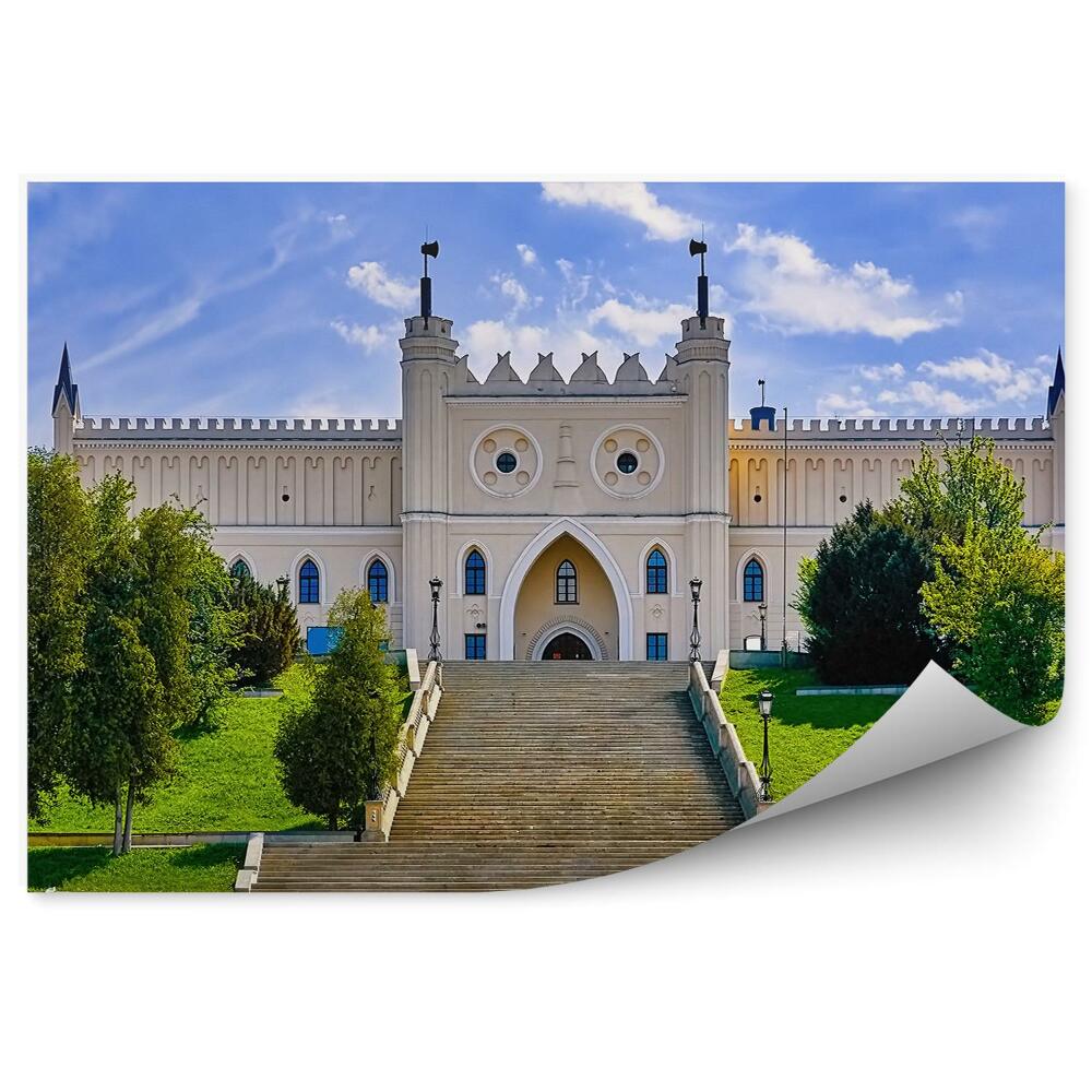 Papier peint Porte principale du château de Lublin, escalier d'entrée