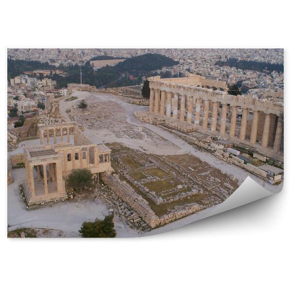 Papier peint Bird's Eye View Ruins Ancient City Athens Grèce