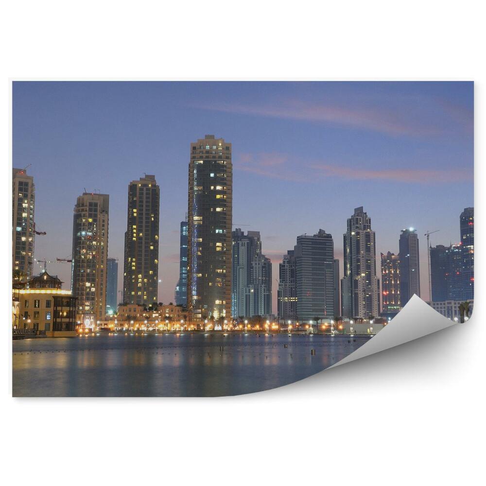 Papier peint Dubaï ville golfe de lumière