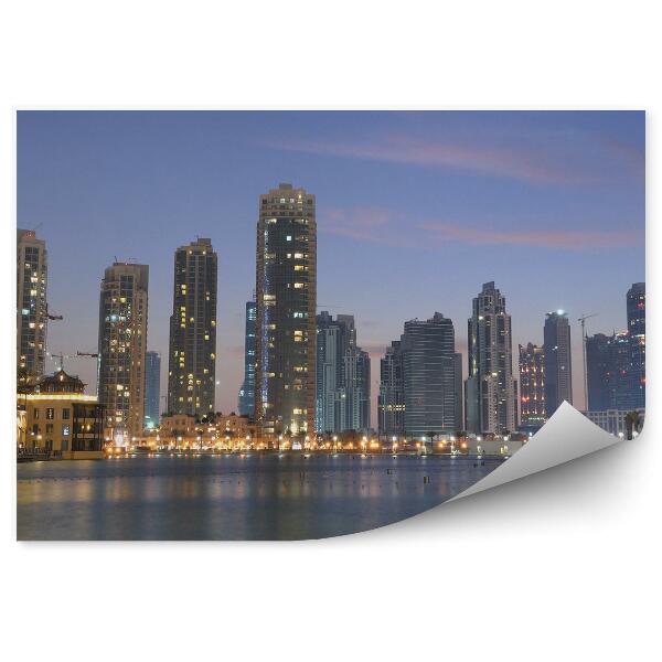 Papier peint Dubaï ville golfe de lumière