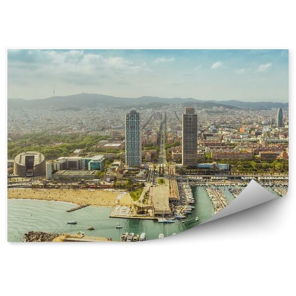 Papier peint Port Olimpic City Panorama Barcelona