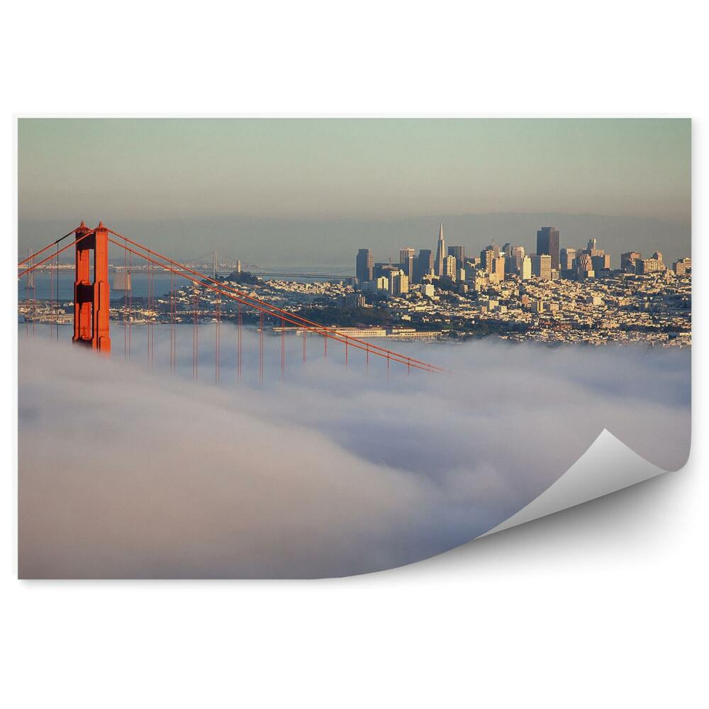 Papier peint Pont Golden Gate Ocean San Francisco Brume Matinale Gratte-Ciel Vue Ville
