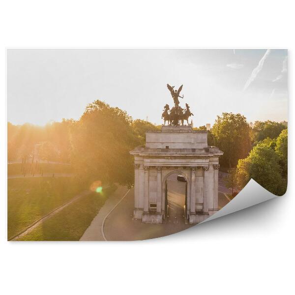 Papier peint Arc de Triomphe Bâtiments Arbres Nuages Londres