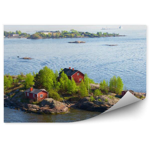 Papier peint Maison des îles Finlande Baltique