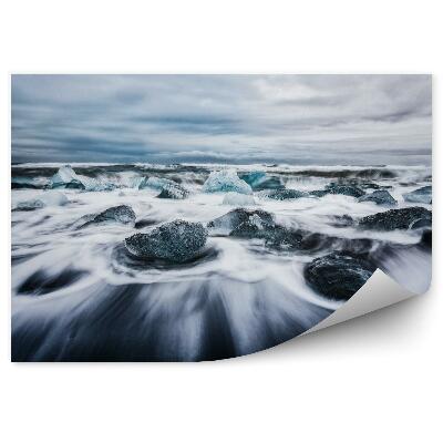 Tapisserie panoramique La laguna di jokulsarlon Islande