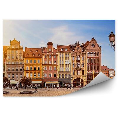 Papier peint Place du Marché Central Wroclaw Bâtiments Personnes