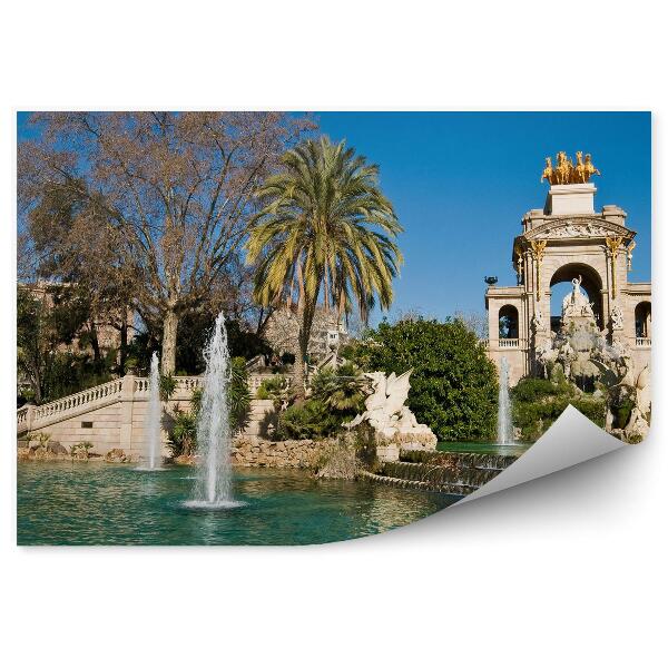 Papier peint Fontaine Arbres Citadelle Parc Barcelone