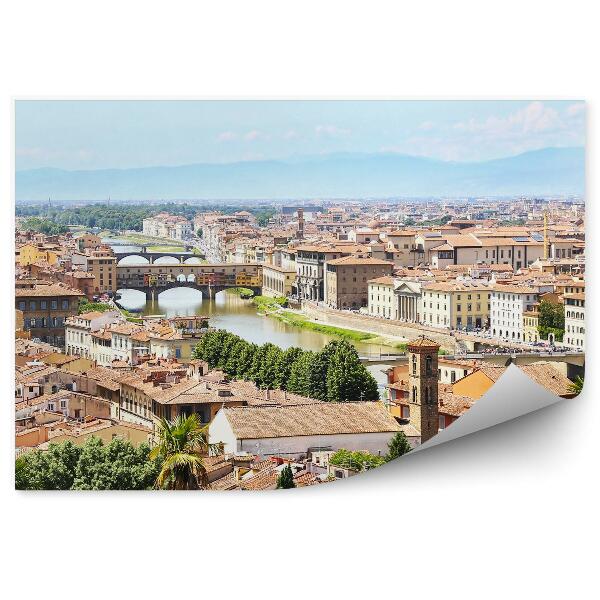 Papier peint Vue aérienne Pont des orfèvres Florence