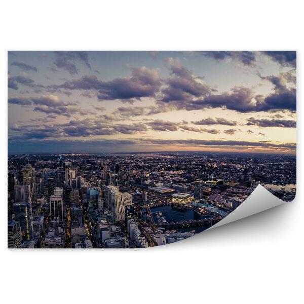 Papier peint Vue d'oiseau Sydney Ciel Nuages