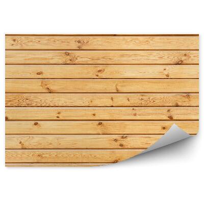 Papier peint Planches horizontales en bois à rayures motif abstrait