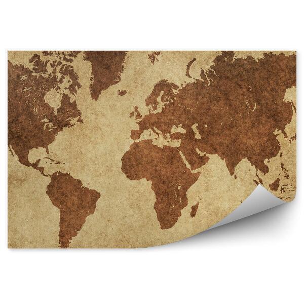 Papier peint Carte du monde sur fond sale