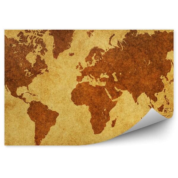 Papier peint Ancien contour de carte du monde