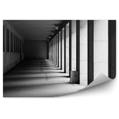 Papier peint Tunnel De Fenêtre Noir Et Blanc