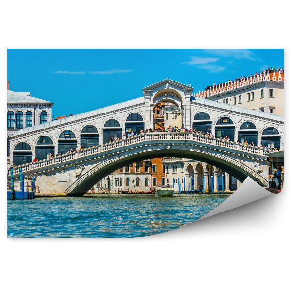 Papier peint rialto bridge venice canal buildings