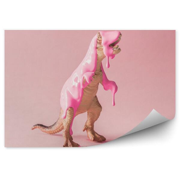 Papier peint Peinture Rose Sur Un Dinosaure Jouet