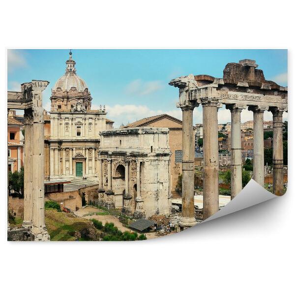 Papier peint Ruines Rome Ciel Nuages