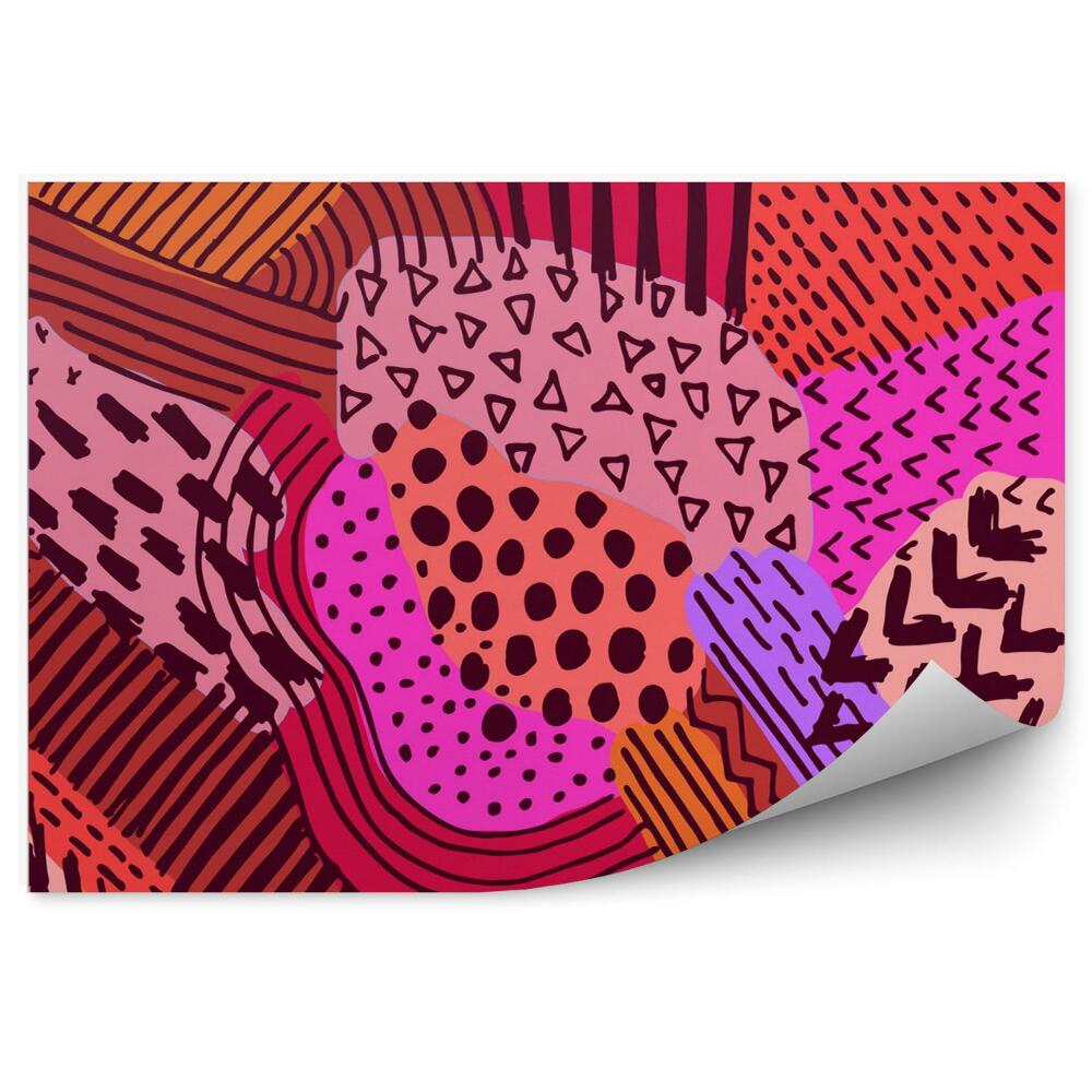 Tapisserie panoramique Motif géométrique, formes, art, fond géométrique, mosaïques