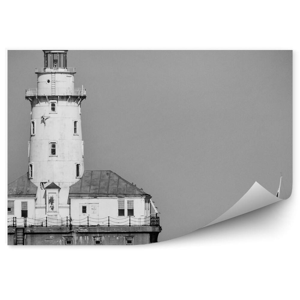 Papier peint Sépia Phare Yacht Chicago