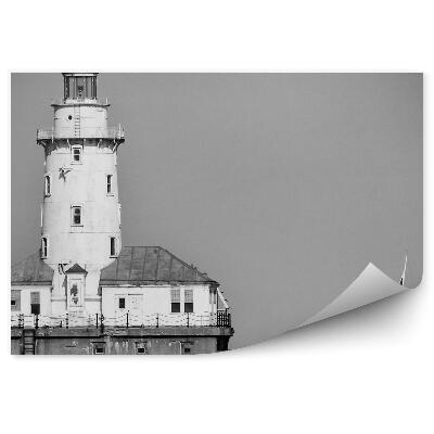 Papier peint Sépia Phare Yacht Chicago
