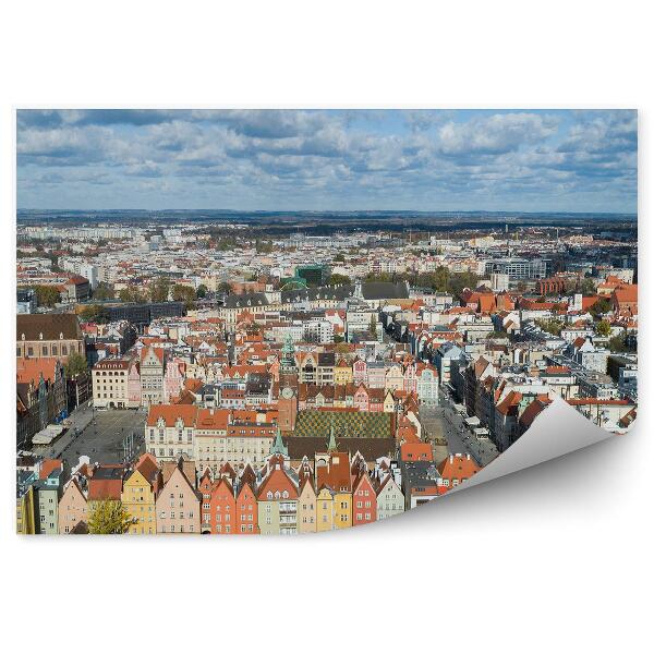 Papier peint Wrocław Place Du Marché Bâtiments Route Ciel Nuages