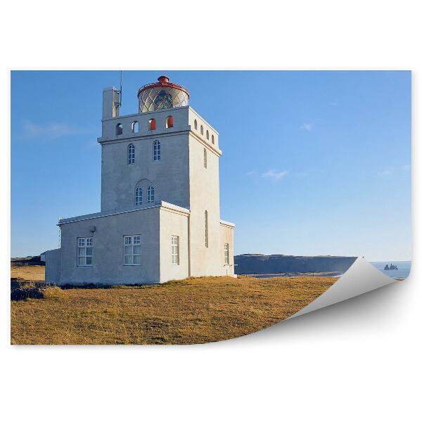 Papier peint Islande phare nature escarpement eau