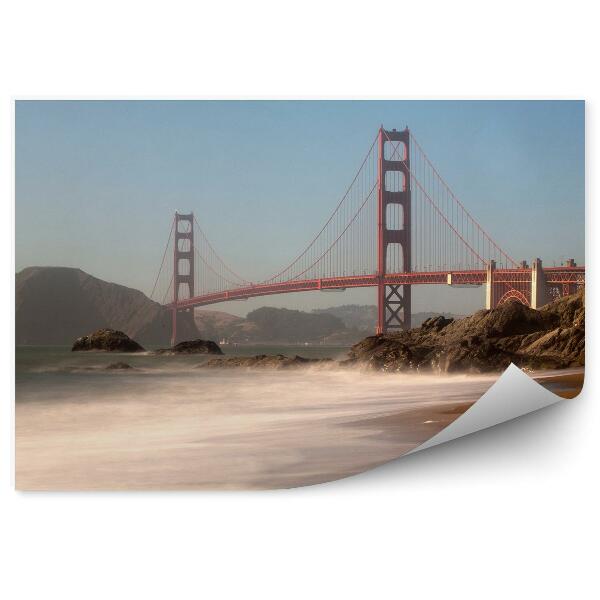 Papier peint Golden Gate Bridge Ocean Beach Mountains Sky San Francisco