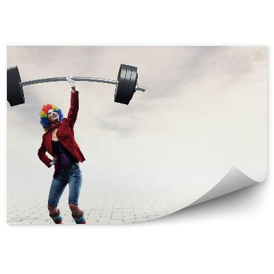 Papier peint Clown femme trottoir haltérophilie