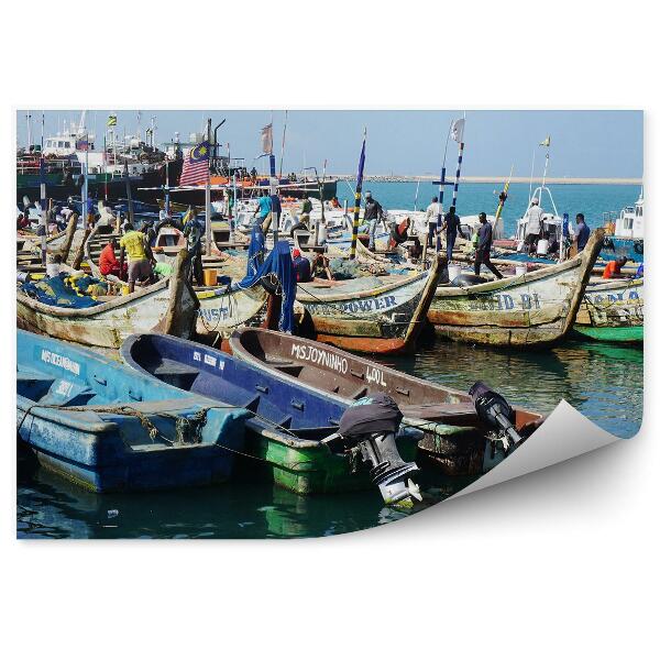 Papier peint Bateaux de pêche dans le port de Togo